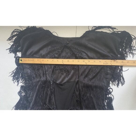 Cheryl Kaye Women's 6 Black Roary 20s Flapper Tassels Fringe Dress - Picture 7 of 7
